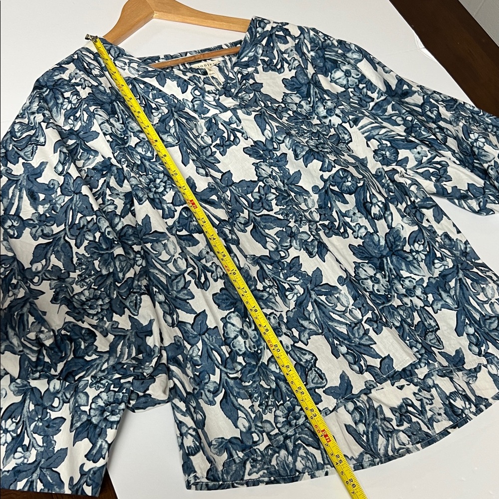 NWT Floral Jodifl Blouse Large Blue - Picture 13 of 17